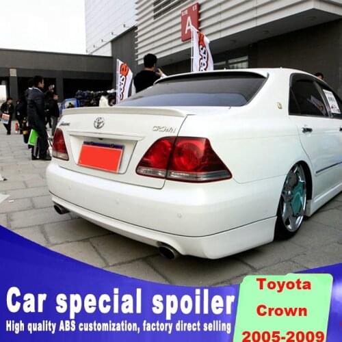 Sports Edition for 2005 to 2009 Toyota Crown Athlete rear window roof spoiler DIY panit Spray paint or black white color