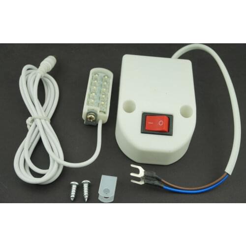 Industrial Sewing Machine Light 10 LED Magnetic Mounting Lamp Pins Plug New