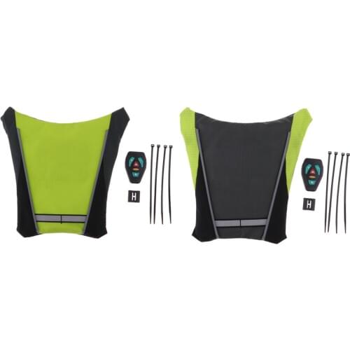 LED Signal Light Reflective Vest Backpack for Outdoor Night Cycling Running Walking Saftey Guard Bicycle Lights Accessories