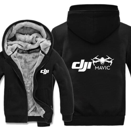 Dji Mavic Winter Hoodies Men Fashion Coat Wool Jacket Man Sweatshirts Warm Hoody Long Sleeve Coat