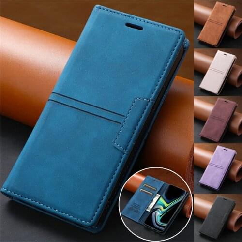 Ultra Thin Suede Leather Wallet Phone Case for Huawei P40 Pro P30 P20 Lite P Smart 2019 Y6 Y7 2019 Flip Cover Strong Magnetic