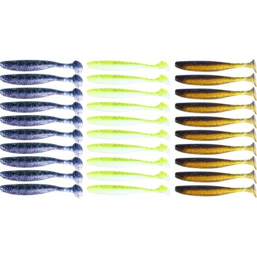10x Jig Wobblers Worm Soft Lures 7cm 2g Fishing Artificial Rubber Swimbait