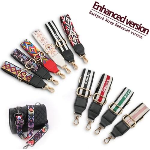 Bag Straps Wide Shoulder Straps Crossbody Bag Straps Crossbody Bag Straps Ethnic Wind Collision Color Bag Straps Accessories