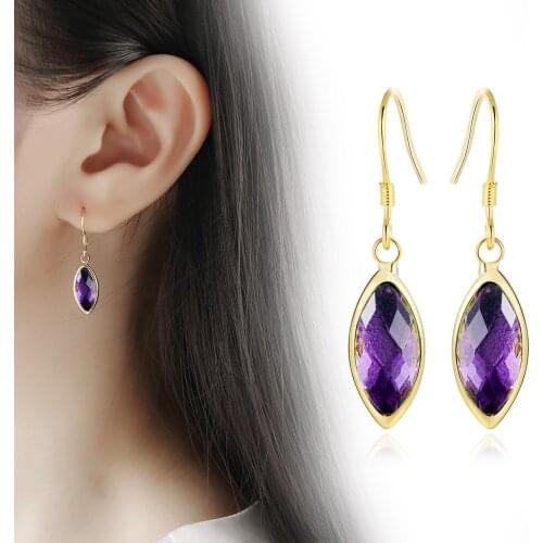 Korean Version Of The Fashion Flash Drill Long Earrings Horse Eye Crystal Earrings Womens Crystal Earrings Spot Wholesale