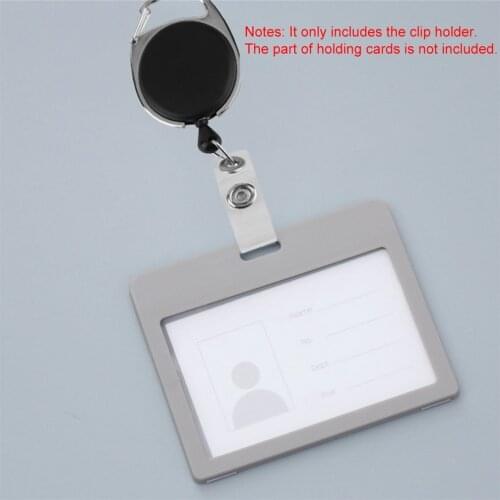 1PC Color ID Button ABS Plastic Badge Holder Easy To Pull Buckle Badge Lanyard Documents Buckle Retractable