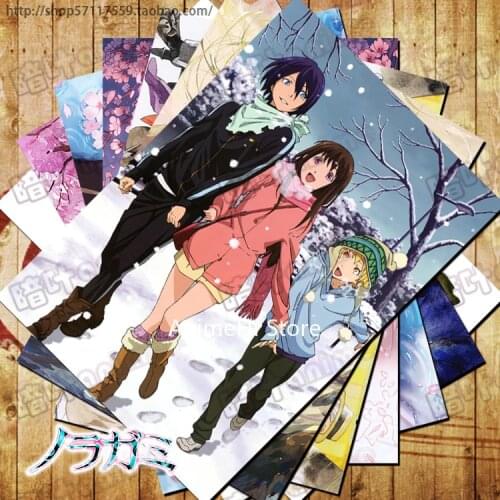 10 pcs/set Anime Noragami posters Yaboku Iki Hiyori Yuukine Ebisu Kofuku wall pictures for Colletion A3 42x29CM Stickers