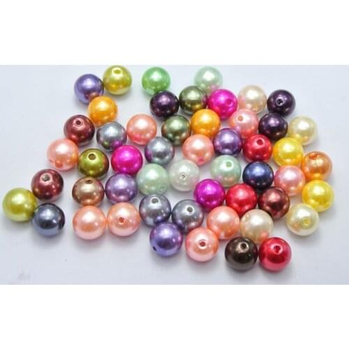 100 Hot Pink Faux Pearl Round Beads 12mm Imitation Pearl