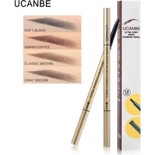 4 Colors Natural Eyebrow Pencil Ultra Point Micro Eye Brow Pen Gray Natural Waterproof Long Lasting Eyebrow Makeup TSLM1