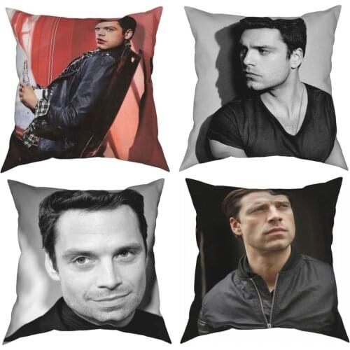 4PCS Sebastians Stan Pillow Case Cushion Soldier Body Pillowcases Polyester Home Car Sofa Decor