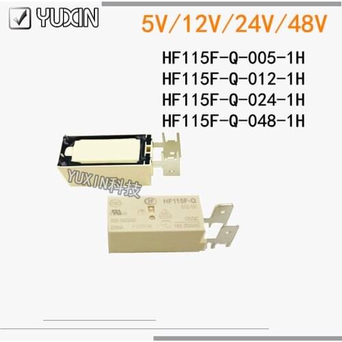 5pcs/lot New Power Relay HF115F-Q-012-1H HF115F-Q-024-1H HF115F-Q-048-1H HF115F-Q 005-1H HF115F Q 012 1H 12VDC 24V 48V 5VDC