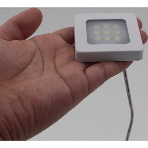 6pcs thin 55*55*10MM square small LED lamp LED cabinet light smart SMD led closet light without adapter magnetic installed