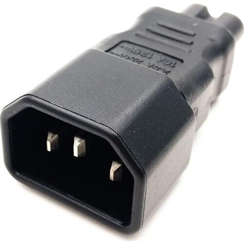 AC adapter AC convert IEC C14 to C7 power adapter C14/C7 IEC C7 to C14 plug adapter IEC 3Pin Female to 2Pin Male C13 to C8
