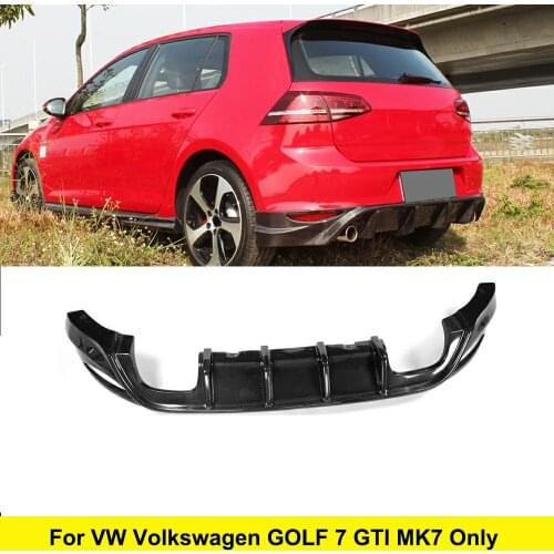 Carbon Fiber Rear Bumper Lip Diffuser For VW Volkswagen GOLF 7 VII MK7 GTI 2013-2017 Car Styling
