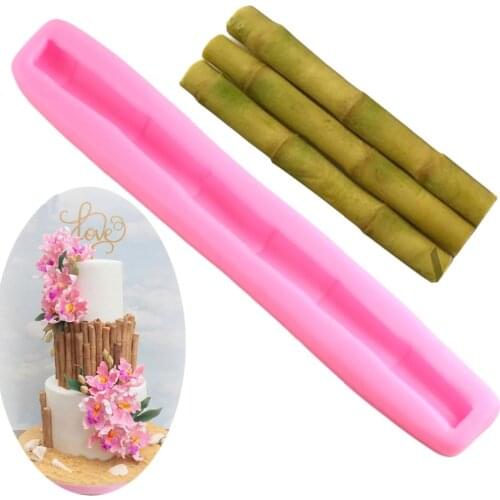 Bamboo Cake Border Silicone Mold Fondant Molds DIY Cake Decorating Tools Candy Chocolate Gumpaste Mould Cupcake Baking Moulds
