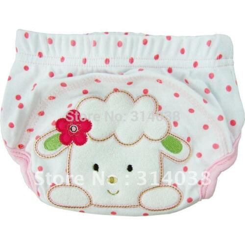 Free shiping 3 pieces/lot water proof Embroidered Baby Training Pants