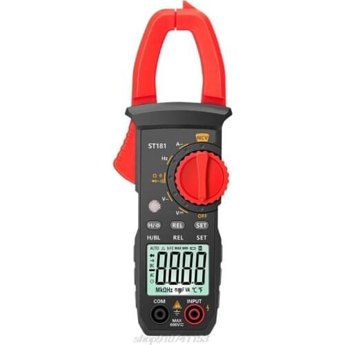 ST181 Digital Clamp Meter 4000 Counts Ammeter Voltage Tester Multimeter Car Amp Hz Capacitance NCV Ohm Test M12 21 Dropshipping
