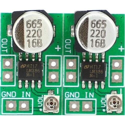 DC3.8V-12V 150MA 5V Adjustable Mini LM386 Audio Power Amplifier Board Mini Amp Module Max 750MW Impedance Voice AMP