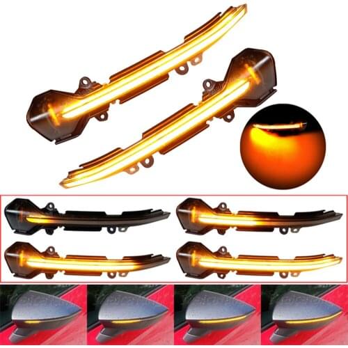Dynamic Turn Signal Light Rearview Mirror Indicator Lamp For SEAT Leon III Mk3 5F 2013-2018 Ibiza KJ Mk5 V Arona 2017-2018