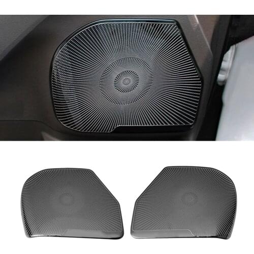 For Toyota Sienna XL30 2011-2019 Stainless Car Door Panel Loudspeaker Pad Sound Speaker Cover Trim Frame Sticker Accessory