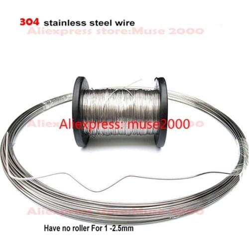 Flexiable hardness 0.1 0.2 0.3 0.4 0.5 0.6 0.8 1 1.2 1.5 1.8 2mm welding line wire rope 304 steel line single line wire rope