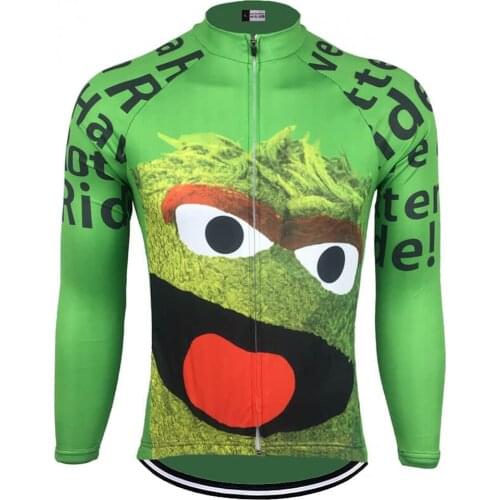 Team Cycling Jersey long sleeves winter fleece & no fleece mtb bike jersey maillot ciclismo green cycling clothing