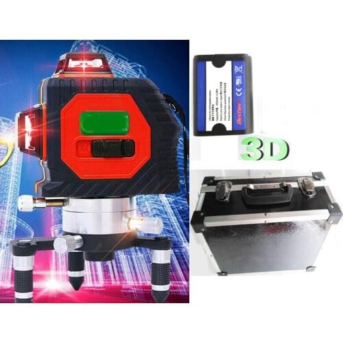 12 Line laser level self leveling 360 Vertical And Horizontal leveling cross laser tools measuring tool 3D Laser Level Red Beam