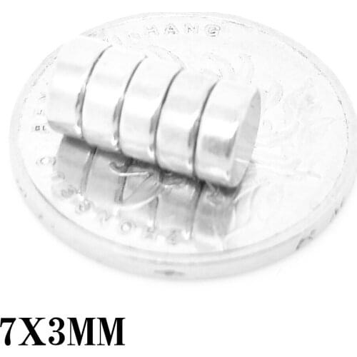 20/50/100/150/200/500PCS 7*3 mm Round Rare Earth Neodymium Magnet 7x3mm 7x3 Strong Small Magnetic Magnets For Craft 7mm x 3 mm