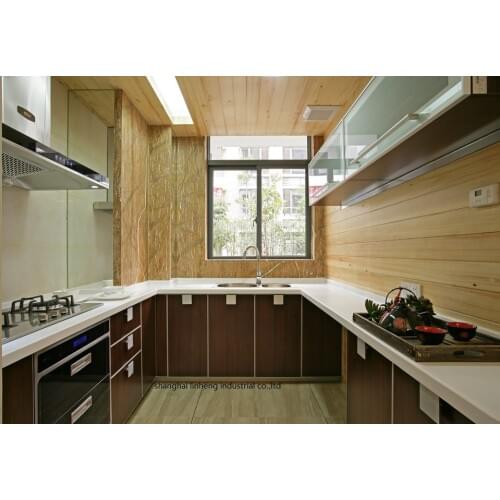 Melamine/mfc kitchen cabinets(LH-ME058)