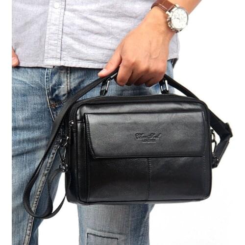 Men Genuine Leather Bag Business Tote Briefcase Handbag Famous Brand Cross Body Bag Male Messenger Shoulder Bags