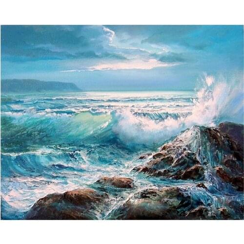 Landscape Scenery DIY Cross Stitch 11CT Embroidery Kits Craft Needlework Set Cotton Thread Printed Canvas Home Sale