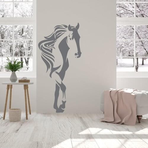 Horse Wall Decal Horse Silhouette Animal Wall Stickers Wild Horse Animals Wall Decor Vinyl Decal Art Home Decor Wallpaper C799