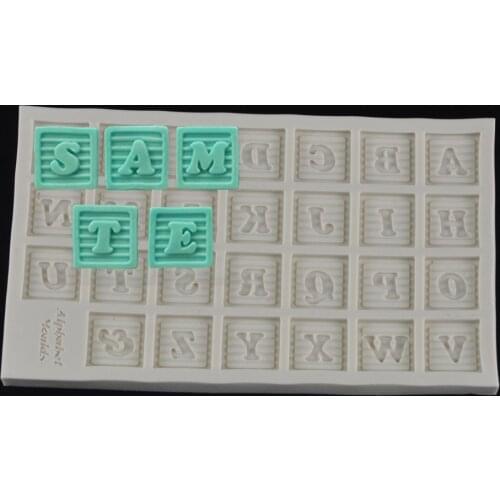 PRZY The New Box Letters Sugar Mold Chocolate Mould DIY Baking Tools Handmade Soap Molds Silicone Rubber CIQ,FDA,LFGB,CE / EU