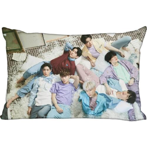 New Arrival Custom GOT7 Satin Pillowcase 45x35cm (one side) Printed Zipper Pillow Cover Custom your image gift