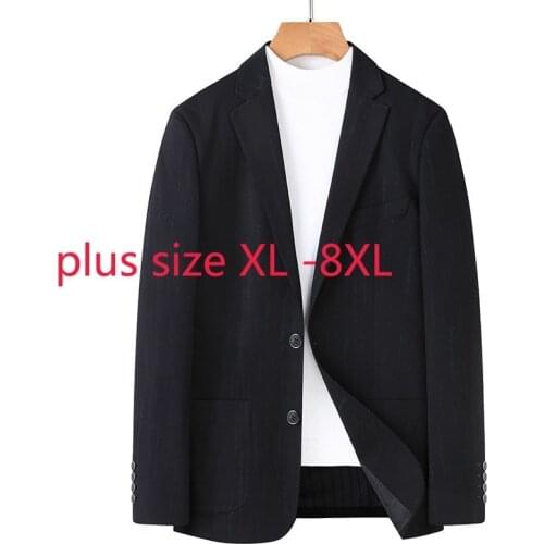 New Arrival Suepr Large Autumn Winter Young Men Fashion Casual Black Printed Suit Coat Single Breasted Blazers Plus Size XL-8XL