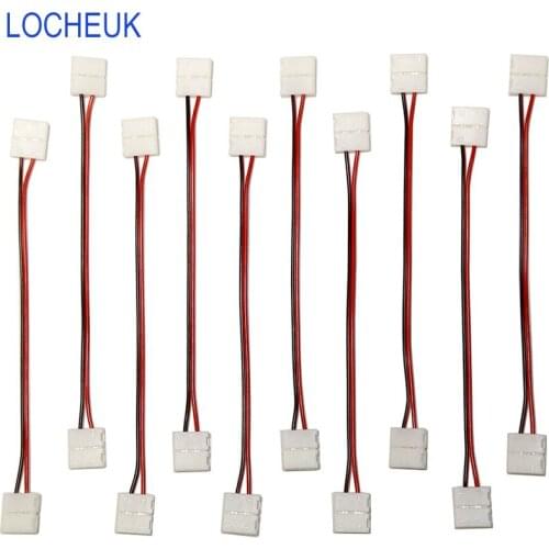 LED 5050 Single Colour Strip Light Connector 2 Pin Conductor 10mm Wide Strip to Strip Jumper
