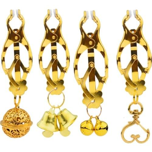 Craft Pendant Nipple Clip with Bell Sex Toy For Women Non-Piercing Nipple Ring Jewelry BDSM Bondage Breast Clamp Slave Restraint