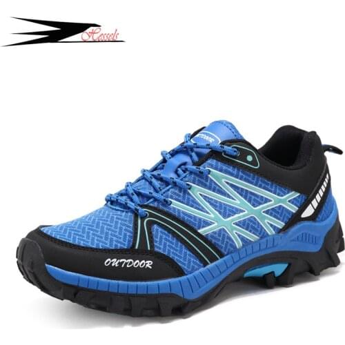 Hiking Shoes Lace-Up Sports Sneakers Male Outdoor Jogging Trekking Boots Non-Slip Wear-Resistant Travel Comfortable Climbing