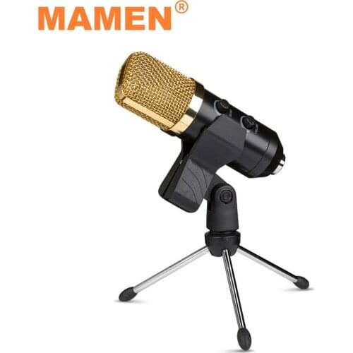 MAMEN Professional Studio Microphone With Tripod Condenser Recording Microfone USB Mic for Computer Karaoke Live Microfono
