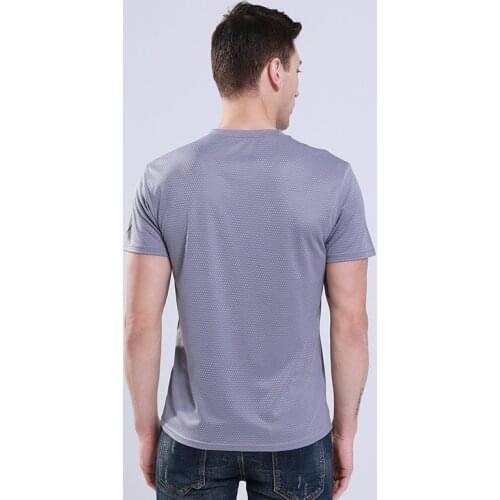Sports mens clothing running fitness Mens Summer Casual O-Neck T-shirt Fitness Sport Fast-Dry Breathable Top Blouse outdoor
