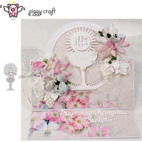 Piggy Craft metal cutting dies cut die mold Poland IHS Letter Cup Scrapbook paper craft album card punch knife art cutter die