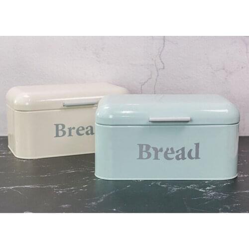 AF89 Vintage Bread Box Cupboard Iron Snack Box Desktop Finishing Dust-Proof Storage Box Storage Bin Keeper Food Kitchen Shelf Dé