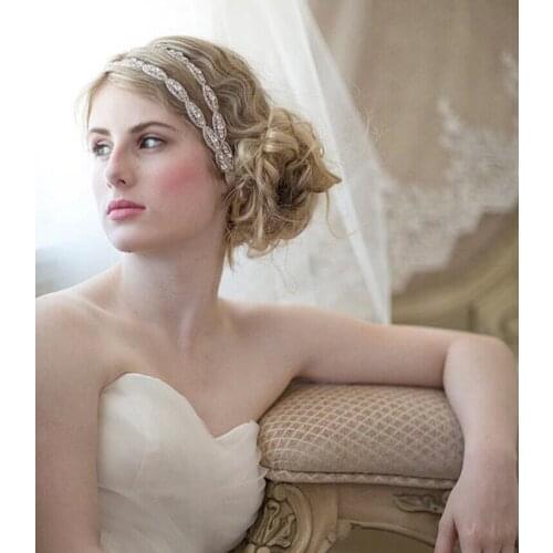 Foreign Trade High-end Luxury Double Water Drill Bride Hair with Headdress Hair Accessories Wedding Dress Accessories