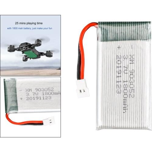 1pcs 3.7V 1800mAh RC Drone Battery Accessory High Performance Long Service Easy and Convenient Use