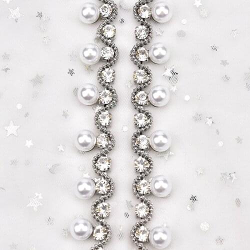 1yard blingbling pearl pendants, bridal wedding decorations, crystal decals, decorative costume necklaces, DIY crystal chains