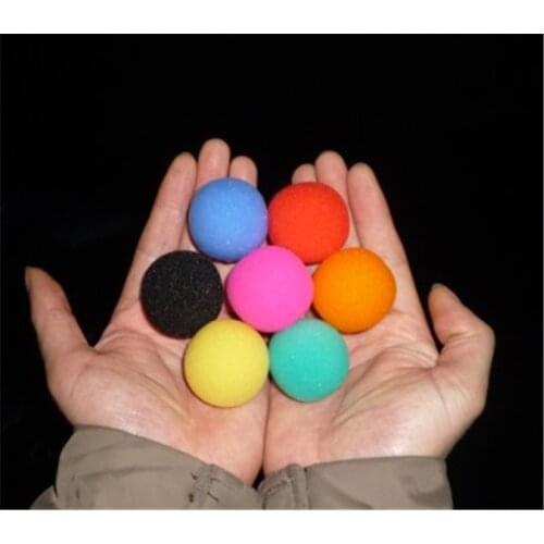 10PCS 3.5cm Finger Sponge Ball ( Red Yellow Blue ) Magic Tricks Classical Magician Illusion Comedy Close-Up Stage Card Magic Acc