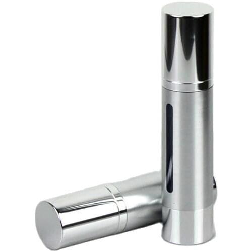 15ml silver/gold plastic airless bottle for serum/lotion/emulsion/gel/toner/whitening liquid skin care cosmetic packing