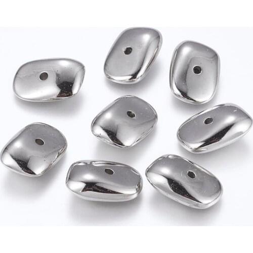 20pcs Plastic Beads Rectangle Spacer Bead for DIY Jewelry Making Findings 23x16x8mm, Hole: 2.5mm