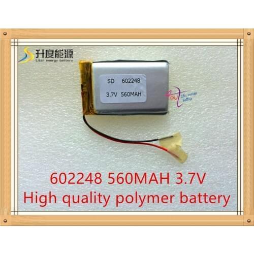 3.7V 560mAh 602248 Lithium Polymer Li-Po Rechargeable li ion Battery For Mp3 MP4 MP5 GPS