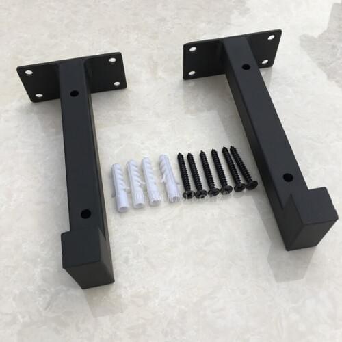 4PCS Heavy Duty Wall Mounted Shelf Bracket Board Floating Bracket Industrial Iron Support Table 15cm/20cm/25cm/30cm/35cm GF25