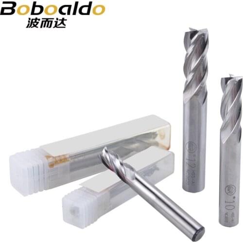 5pcs 4 Flute HSS End Mill Diameter 2mm-6mm Router Bit Set straight shank milling cutter cnc tool four flutes